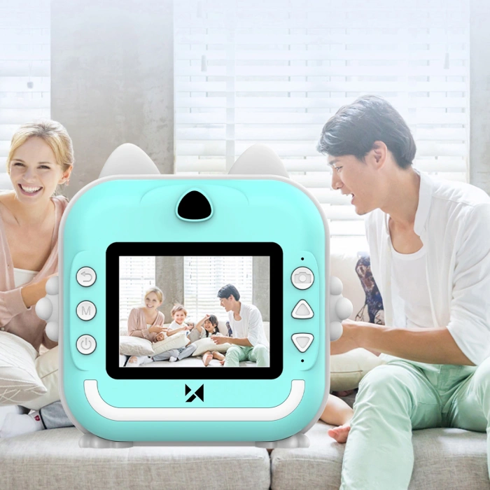 Aparat z drukarką termiczną Wozinsky WDT-02 kamera, dla dzieci - niebieski