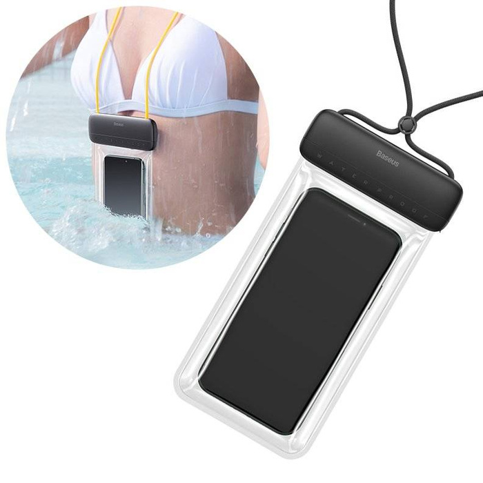 Coque de protection étanche universelle Baseus (max 7.2``) pour piscine au bord de l&#39;eau IPX8 noir (ACFSD-DG1)