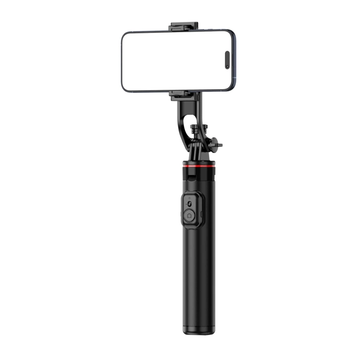 Selfie Stick WC1Y2S Teleskopstativ 1,3 m aus Aluminiumlegierung mit Telefonhalter – Schwarz
