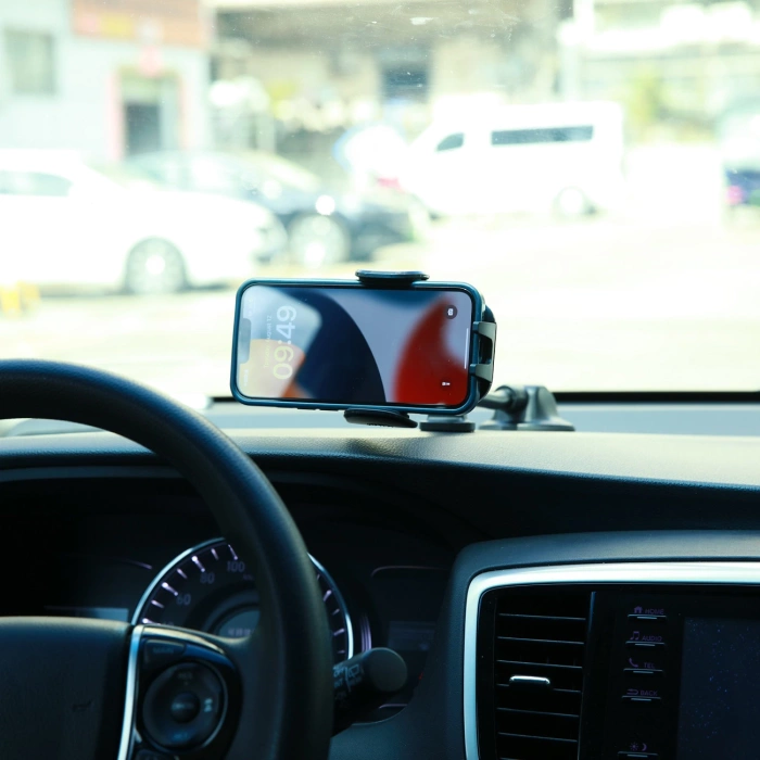 Joyroom mechanical long arm car phone holder for dashboard black (JR-ZS259)