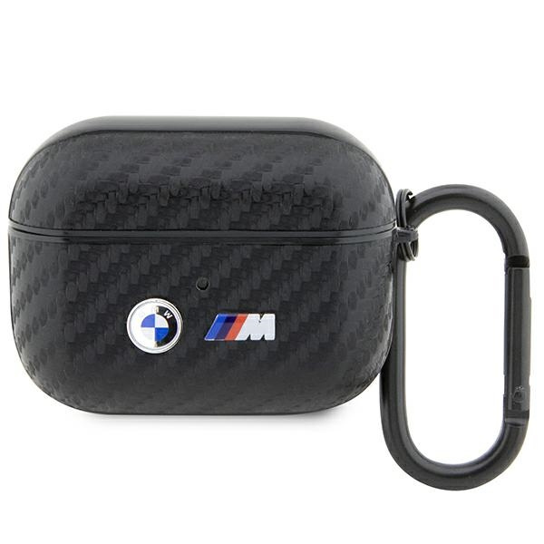 BMW BMAPWMPUCA2 Cubierta de los AirPods Pro negro/negro Logotipo metálico doble de carbono