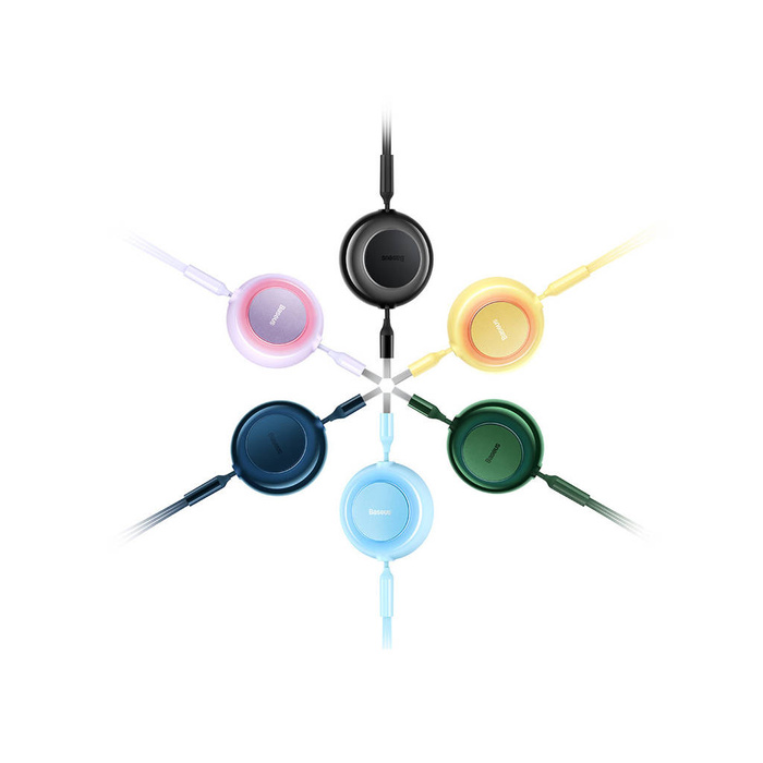 Cavo Baseus Bright Mirror 2 3in1 USB tipo A - micro USB + Lightning + USB tipo C 3.5A 1.1m nero (CAMJ010001)