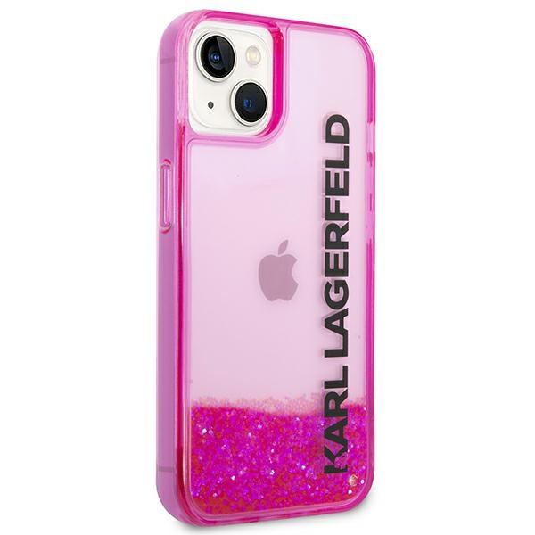 Hülle Karl Lagerfeld iPhone 14 Plus 6,7" rosa/rosa hartcase Liquid Glitter Elong