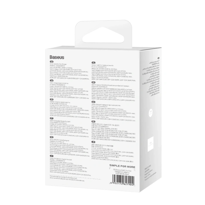 Ładowarka sieciowa Baseus GaN5 Pro 40W 2xUSB-C - czarna