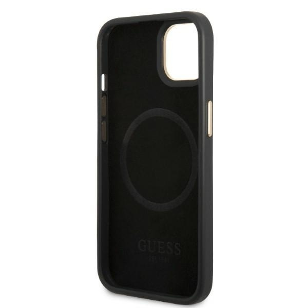 Case GUESS Apple iPhone 13 4G Logo Plate MagSafe Black Hardcase