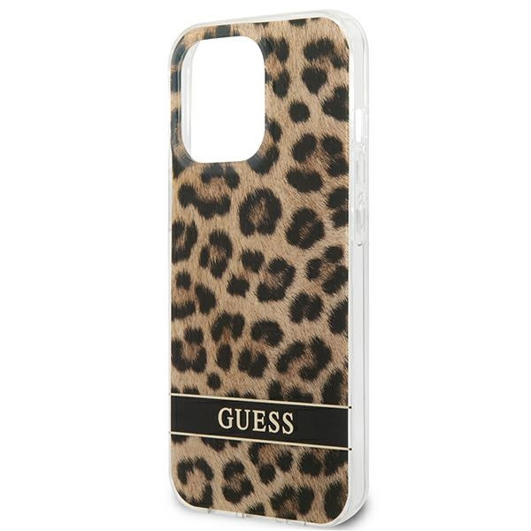 Hülle GUESS Apple iPhone 13 13 Pro Leopard Braun Hartcase