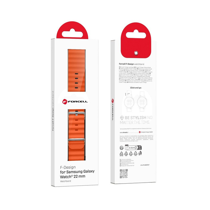 FORCELL F-DESIGN FS01 pasek do SAMSUNG Watch 20 mm pomarańczowy