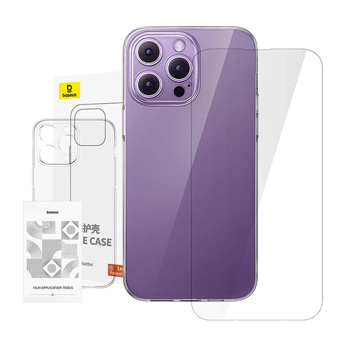 Clear Case Baseus iPhone 14 ProMax + tempered glass