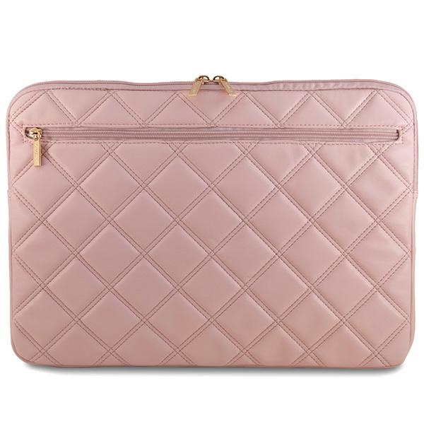 Guess Sleeve GUCS16ZPSQSSGP 16" różowy/pink Quilted 4G