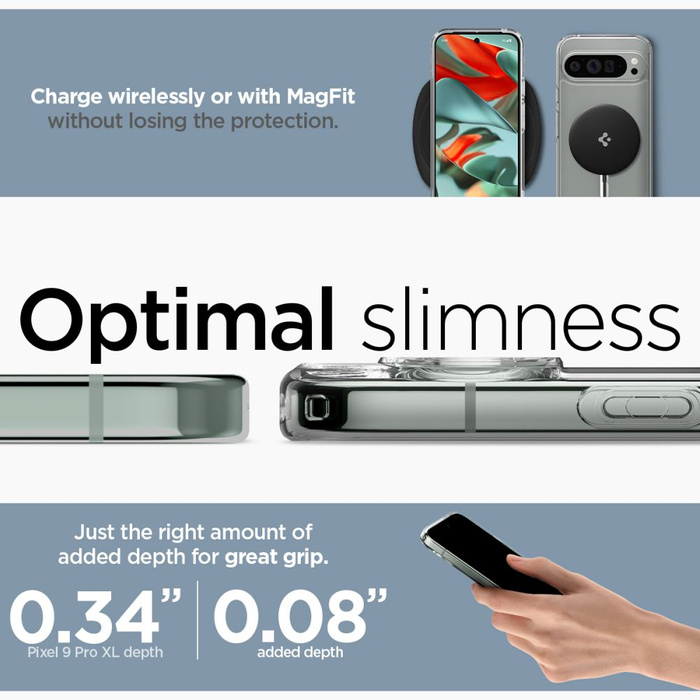 Spigen Ultra Hybrid MagSafe ANELLO ONETAP GOOGLE PIXEL 9 PRO XL BIANCO