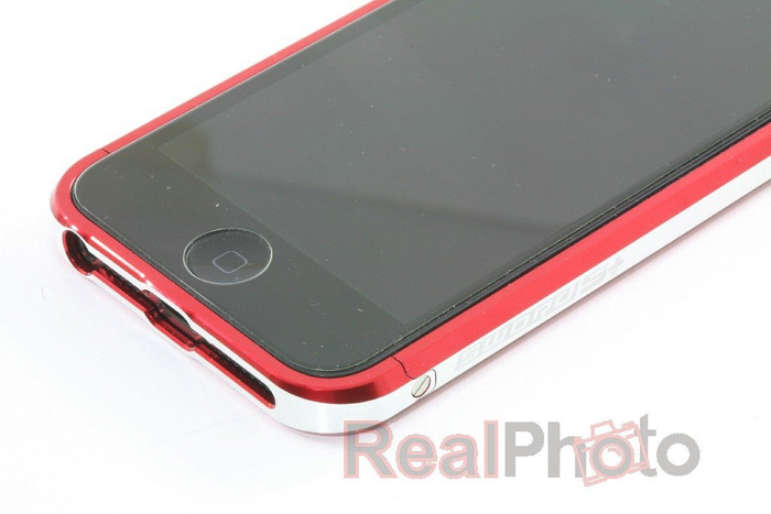 Coque LJY Sword 5+ iPhone 5 5S SE Aluminium Bumper Frame RED