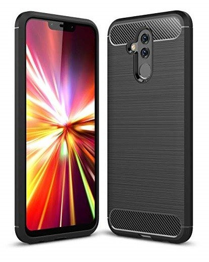 Cover Cover Huawei Mate 20 Lite Carbon Silicone + Vetro