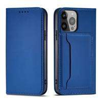 Custodia per carte magnetiche per Samsung Galaxy S23 flip cover portafoglio stand blu