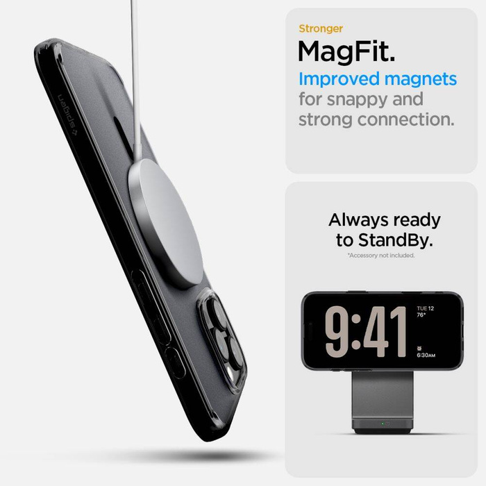 Funda Spigen Ultra Hybrid Mag MagSafe IPhone "T" 16 PRO FROST NEGRO