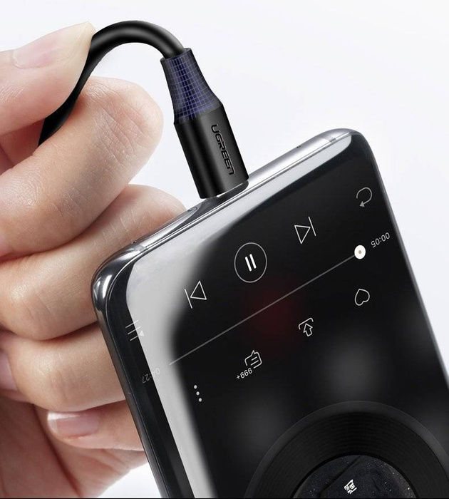 Uzelený Kábel USB typu C - kábel micro USB typu B SuperSpeed 3.0 1 m čierny (US312 20103)