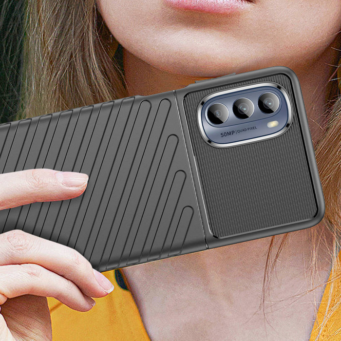 Custodia Thunder per Motorola Moto G62 5G custodia in silicone nero