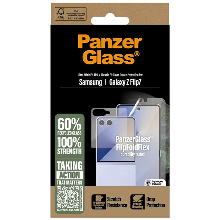 Szkło i Folia PanzerGlass Samsung Galaxy Flip 7 Flex 2w1 Classic Fit Ultra-Wide Fit TPU