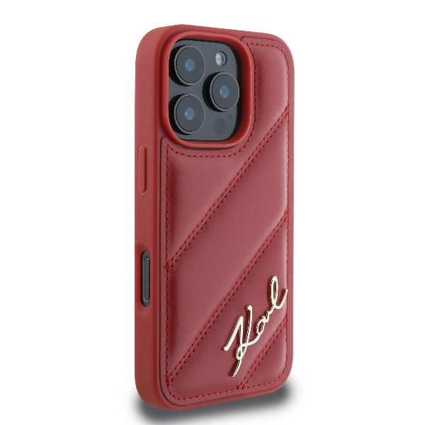 Etui Karl Lagerfeld iPhone 16 Pro Max 6.9" czerwony/red hardcase Quilted Signature