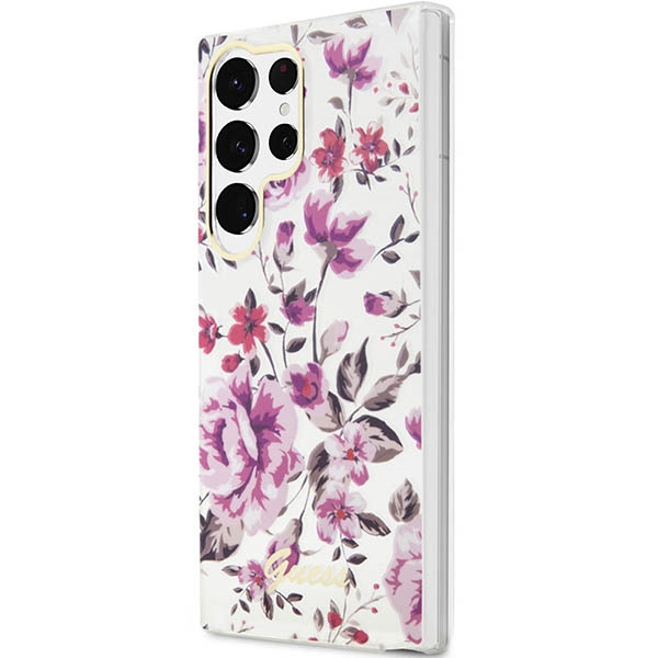 Obal Guess Guhcs23lhcfwst S23 Ultra S918 White/White Hardcase Flower Collection Case