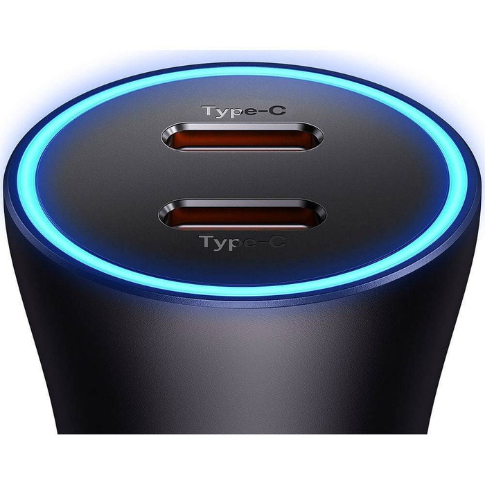 Baseus Golden Contactor Pro nabíječka do auta 2x USB-C 40W šedá (CGJP000013)