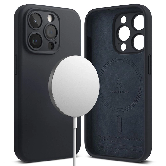 Etui Ringke Silicone Magnetic Magsafe iPhone 15 Pro Deep Blue Case