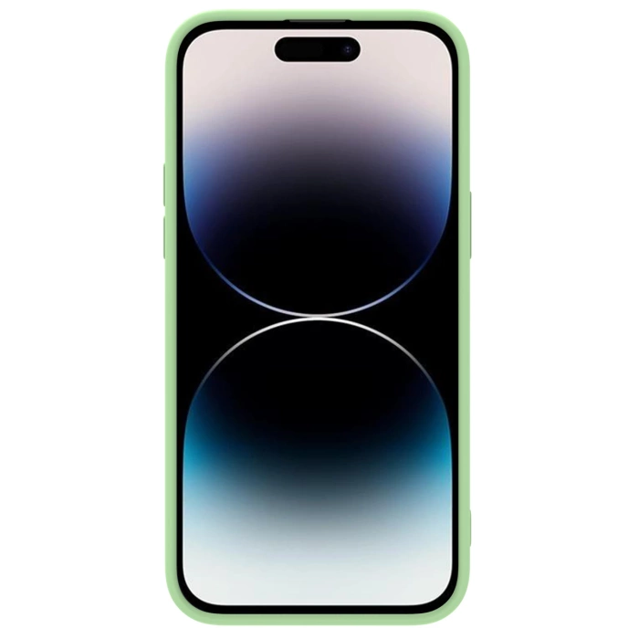 Nillkin CamShield Silky Silicone Case etui iPhone 14 Pro pokrowiec z osłoną na aparat zielony