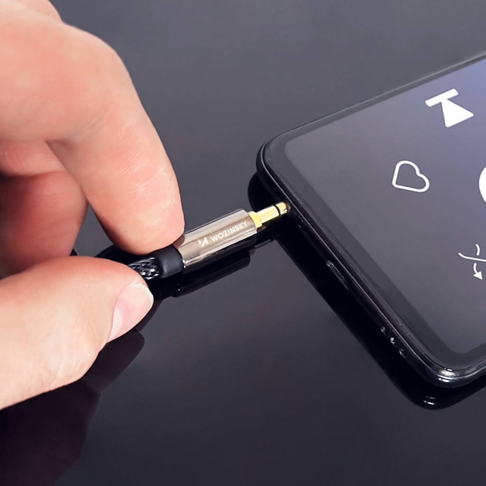 Prodlužovací kabel Wozinsky mini jack (samice-samec) AUX 3 m černý 
