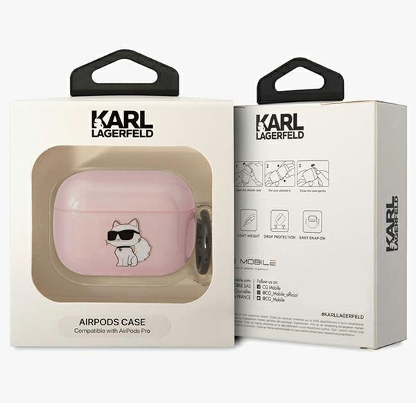 Karl Lagerfeld KLAPHNCHTCP Airpods Pro Hülle rosa/rosa Iconic Choupette