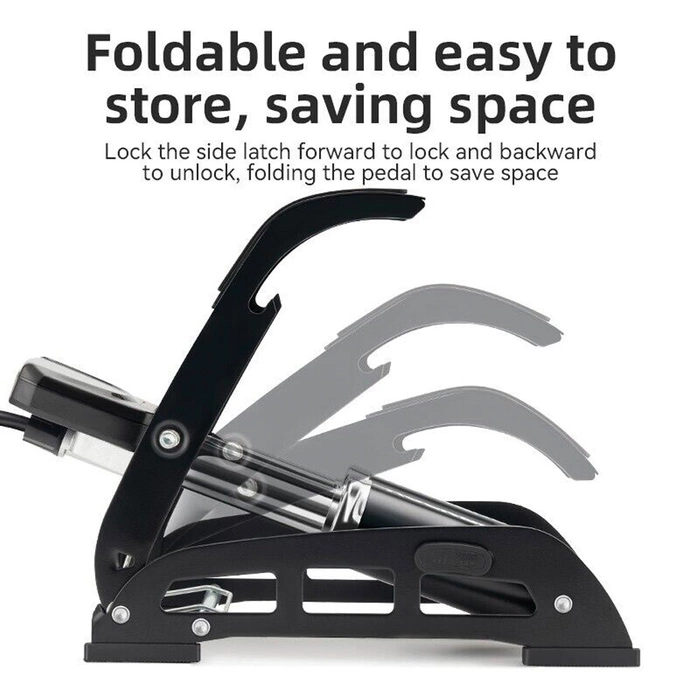 Rockbros 42430001001 Fußpumpe mit Display – Schwarz