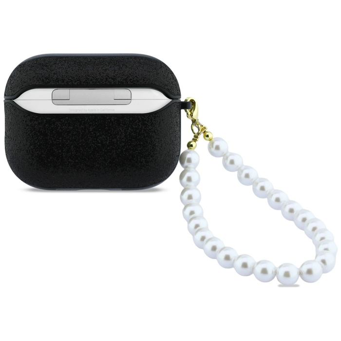 Etui Guess Glitter Pearl Strap do        AirPods Pro 3 czarny