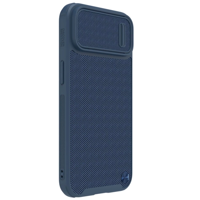 Nillkin Textured S Case etui iPhone 14 pancerny pokrowiec z osłoną na aparat niebieski