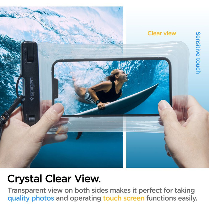 Spigen A610 UNIVERSAL WATERPROOF FLOAT Case CRYSTAL CLEAR