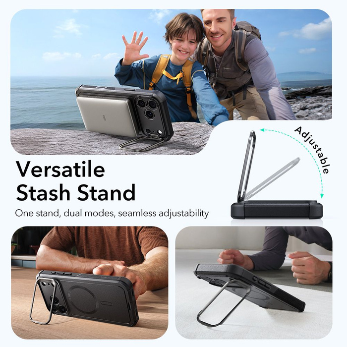 ESR CYBER KICKSTAND MagSafe IPhone 17 PRO SCHWARZ