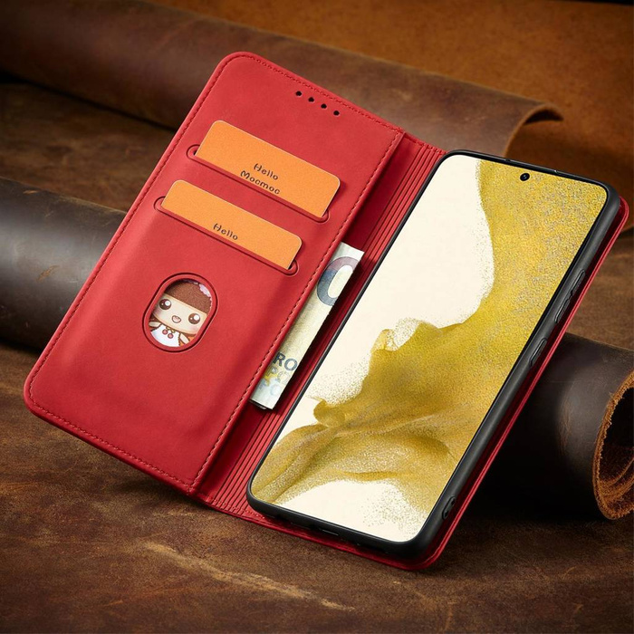 Magnet Fancy Case para Samsung Galaxy S23 Ultra Cover con Flip Stand Wallet Red