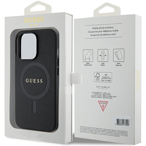 Guess GUHMP13XPSAHMCK iPhone 13 Pro Max 6.7" noir/noircase Saffiano MagSafe
