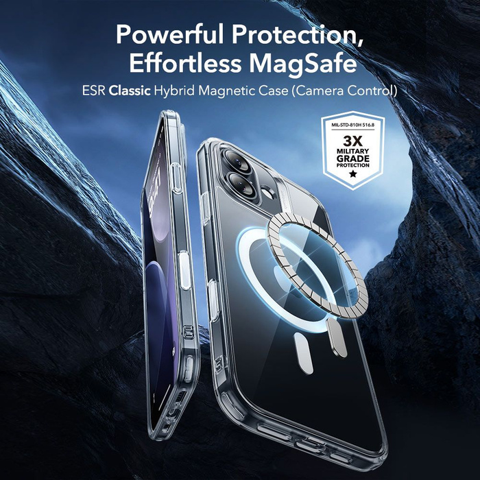 ESR CLASSIC HYBRID MagSafe &amp; TEMPERED GLASS IPhone 17 CLEAR