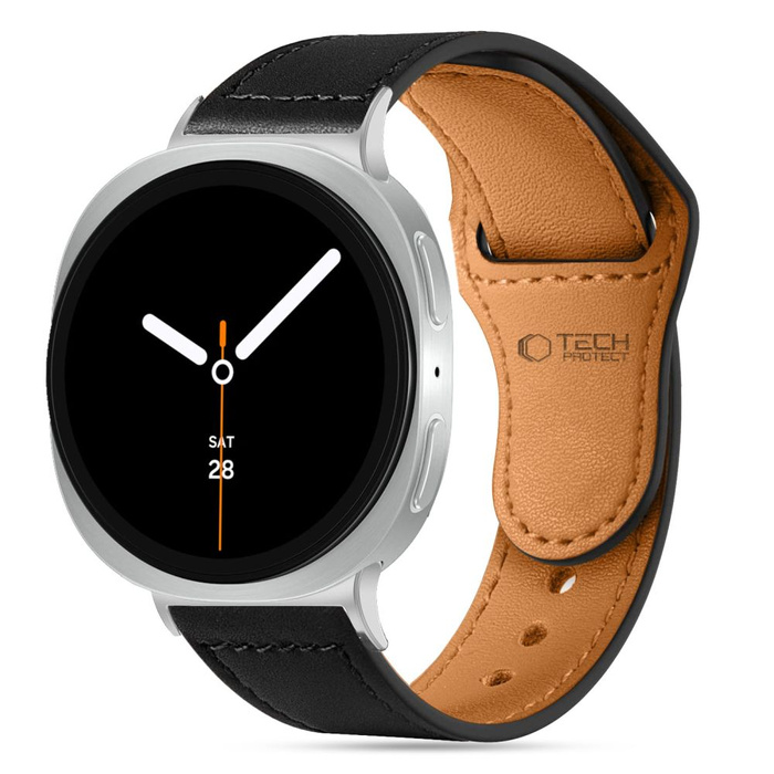 PASEK TECH-PROTECT SAMSUNG GALAXY WATCH 8 / CLASSIC (40 / 44 / 46 MM) LEATHERFIT CZARNY