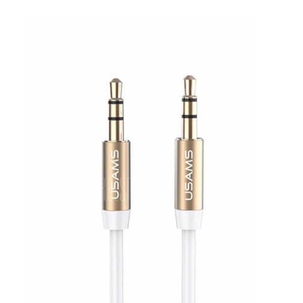 USAMS Audio adaptér 2xJack 3,5m 1m Bílý