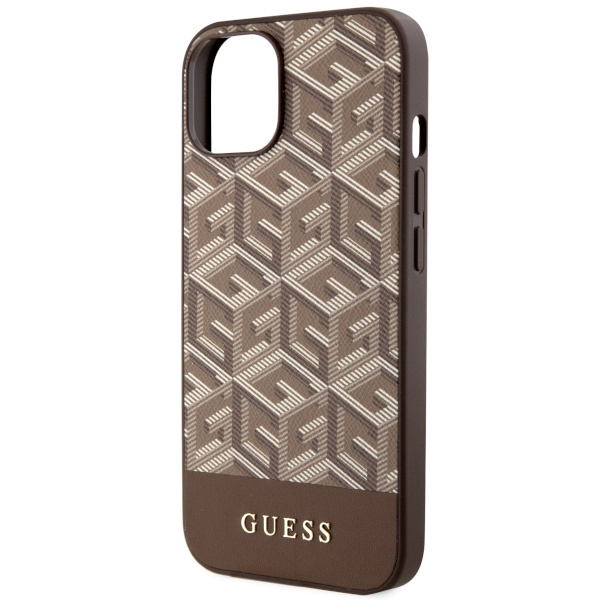 Coque Guess GUHMP14MHGCFSEW iPhone 14 Plus 6.7" marron/marron dur case GCube Stripes MagSafe Case