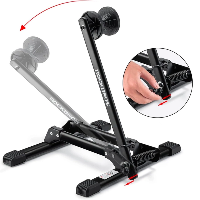 [B WARE] Rockbros 27210001001 faltbarer Fahrradständer – schwarz