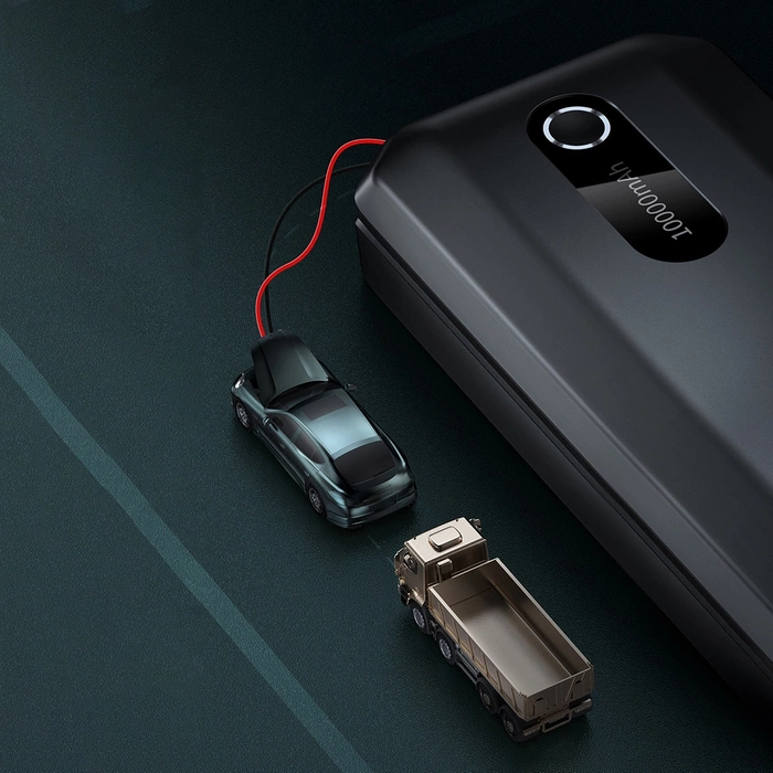 [B WARE] Baseus Power Bank Power Starter Starthilfe 10000mAh 12V (1000A / 500A) Powerbank + Krokodilklemmen schwarz (CGNL020101)