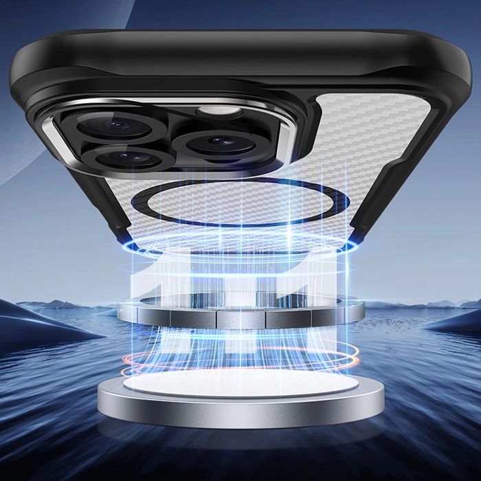 Leading Series MagSafe Silicone Case for iPhone 16 Pro - Black