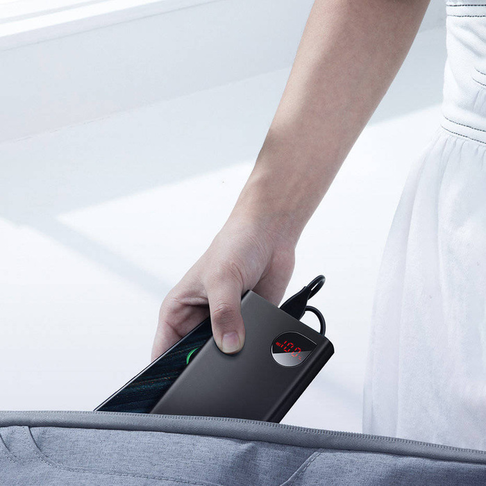 Powerbanka Baseus Adaman s rychlým nabíjením 20000mAh 22,5W + USB C 3A kabel 0,3m černý