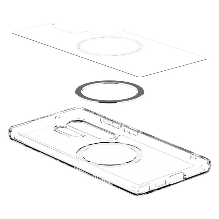 Case Spigen Ultra Hybrid Mag MagSafe GALAXY S25 ULTRA CLEAR/WHITE