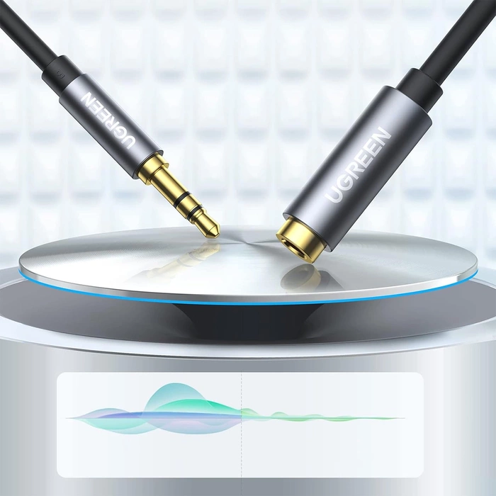 Extensor de audio AUX UGREEN Cable de toma de 3,5 mm, 5 m (negro)