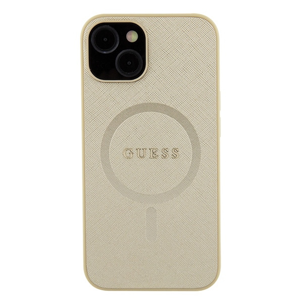 Case Guess GUHMP15MPSAHMCB iPhone 15 Plus 6.7" gold/gold hardcase Saffiano MagSafe Case