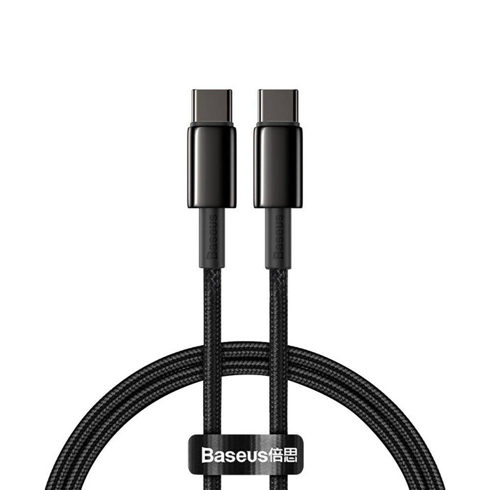 Baseus USB Type C - USB Type C cable fast charging Power Delivery Quick Charge 100 W 5 A 1 m black (CATWJ-01)