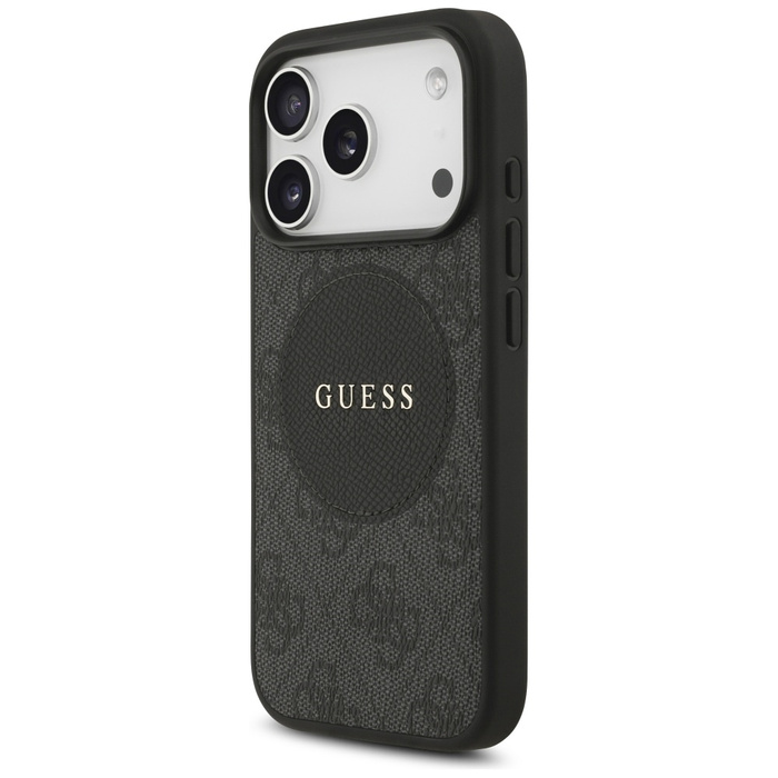 Etui Guess 4G Circle Classic Logo        MagSafe do iPhone 17 Pro czarny