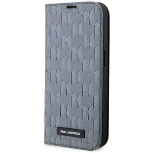 Case Karl Lagerfeld KLBKP14LSAKLHPG iPhone 14 Pro 6.1" bookcase silver/silver Saffiano Monogram Case