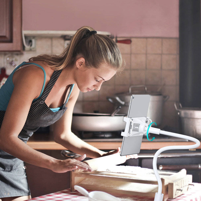 Flexible support à téléphone avec le chargeur sans fil Choetech 10W - blanc (T548-S)